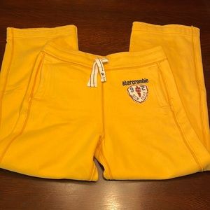 Abercrombie Yellow Gold Sweatpants